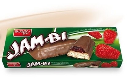 ШОК.БИСКВИТИ JAM-BI ЯГОДА 150ГР.*24БР. СУИТ