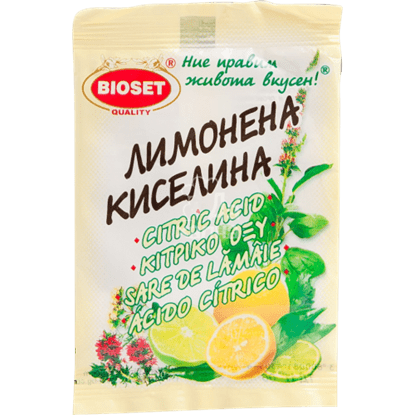 ЛИМОНЕНА КИСЕЛИНА БИОСЕТ 10ГР*25*20