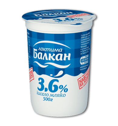 КИСЕЛО МЛЯКО БАЛКАН 3.6%  400ГР