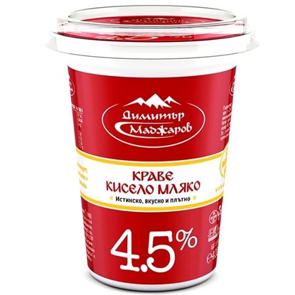 КИСЕЛО МЛЯКО МАДЖАРОВ 4.5 % - ЦЕНА ЗА БР.