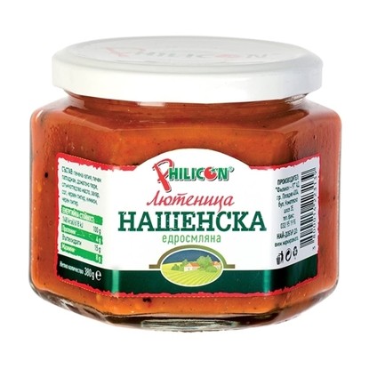 ЛЮТЕНИЦА НАШЕНСКА ПРЕМИУМ 380ГР ФИЛИКОН - ЦЕНА ЗА БР.