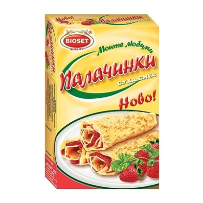 СУХА СМЕС ЗА ПАЛАЧИНКИ 250ГР БИОСЕТ - ЦЕНА ЗА БР.