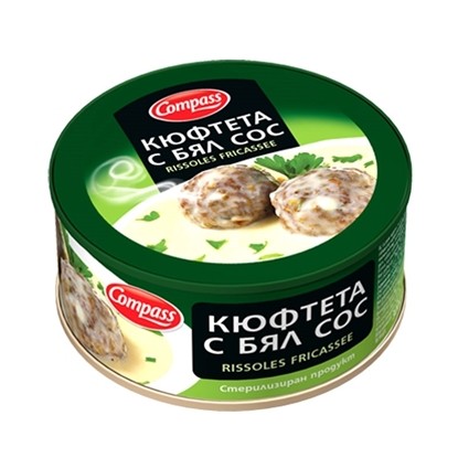 КЮФТЕТА С БЯЛ СОС КОМПАС 300ГР.