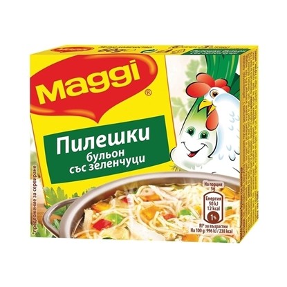 БУЛЬОН МАГИ ПИЛЕ+ЗЕЛЕНЧУК 20БР.*80ГР.