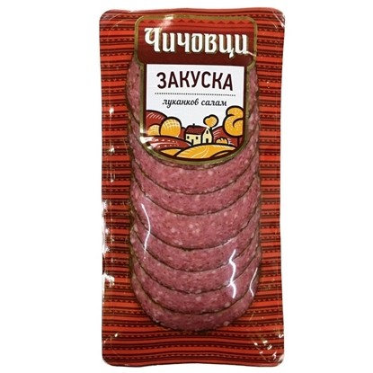 ЛУКАНКОВ САЛАМ ЗАКУСКА 100ГР.*20БР. СЛАЙС ЧИЧОВЦИ