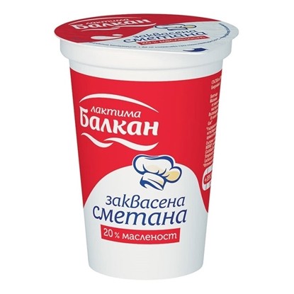 ЗАКВАСЕНА СМЕТАНА 20% БАЛКАН 400ГР.*12БР.