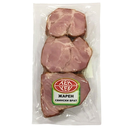 ЖАРЕН СВИНСКИ ВРАТ ВАКУУМ КЕН 250ГР. - ЦЕНА ЗА КГ.