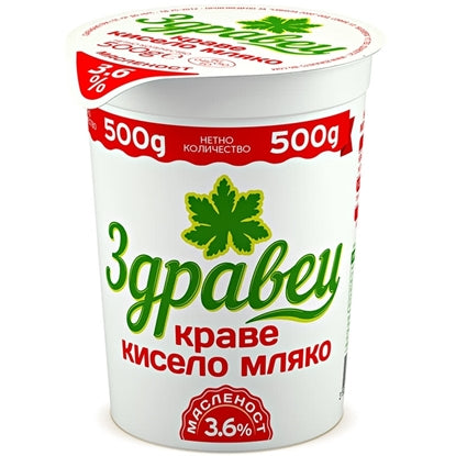 КИСЕЛО МЛЯКО 3.6 % ЗДРАВЕЦ 500ГР.