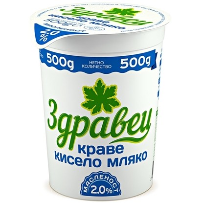 КИСЕЛО МЛЯКО 2% ЗДРАВЕЦ 500ГР.