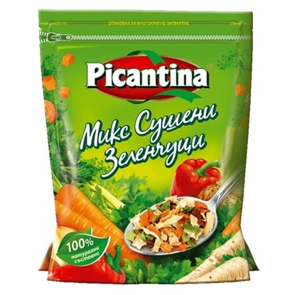 ПИКАНТИНА МИКС СУШЕНИ ЗЕЛЕНЧУЦИ 100ГР.*30БР.