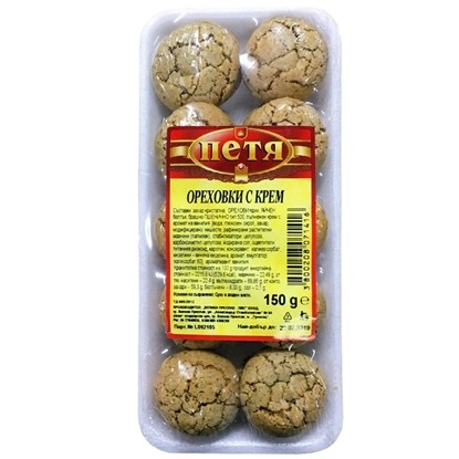 СЛЕПЕНИ ОРЕХОВКИ С КРЕМ 150ГР.*14БР. ПЕТЯ