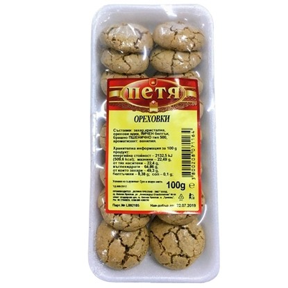 ОРЕХОВКИ 100ГР.*30БР. ПЕТЯ