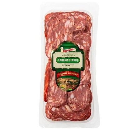 БАНСКИ СТАРЕЦ СЛАЙС ТАРЕЛКА 200ГР. ЕКО МЕС - ЦЕНА ЗА БР.