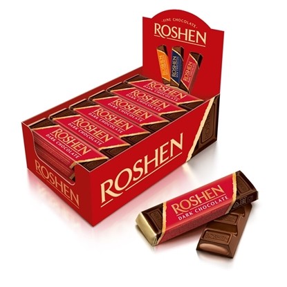 БАР РОШЕН ДАРК С ФОНДАНОВ ПЪЛНЕЖ 43ГР.*30БР.- ЦЕНА ЗА БР.