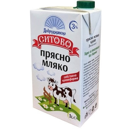 ПРЯСНО КРАВЕ МЛЯКО 3% СИТОВО 1Л.