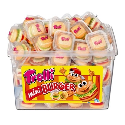 МИНИ БУРГЕР 10ГР.*60БР. TROLLI  - ЦЕНА ЗА БР.