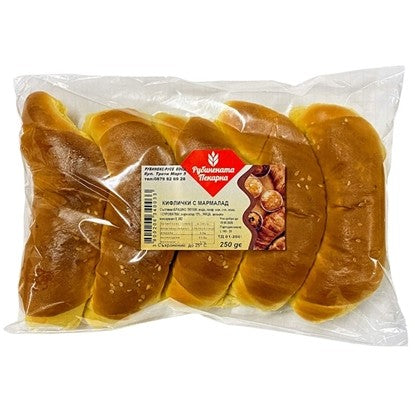 КИФЛИЧКИ С МАРМАЛАД РУБИНЕКС 250ГР.*14БР.