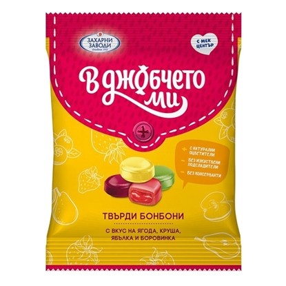 БОНБОНИ В ДЖОБЧЕТО МИ С МЕК ЦЕНТЪР 49ГР.*40БР.ЗАХАРНИ ЗАВОДИ