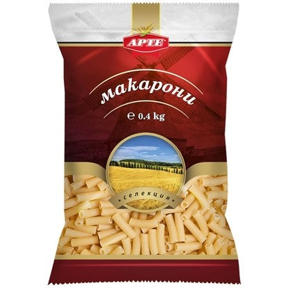 МАКАРОНИ ГЛАДКА ТРЪБА 400ГР.*25БР. АРТЕ
