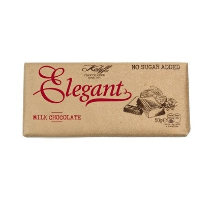 МЛЕЧЕН ШОКОЛАД БЕЗ ЗАХАР ELEGANT 50ГР.*10БР./ПРЕВОДИ/