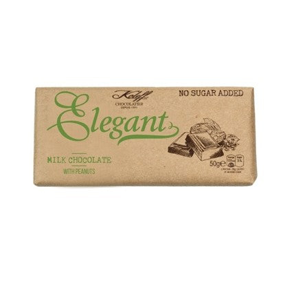 МЛЕЧЕН ШОКОЛАД БЕЗ ЗАХАР С ФЪСТЪЦИ ELEGANT 50ГР.*10БР./ПРЕВОДИ/