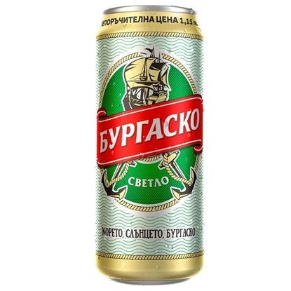 БИРА БУРГАСКО СВЕТЛО 500МЛ.*12БР. КЕН