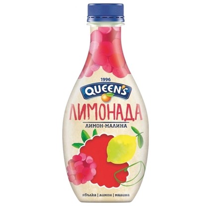ЛИМОНАДА КУИНС ЛИМОН+МАЛИНА 400МЛ.*12БР.