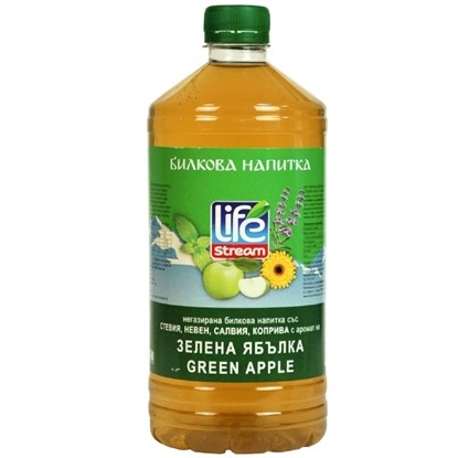 БИЛКОВА НАПИТКА ЛАЙФ ЗЕЛЕНА ЯБЪЛКА 1Л.*6БР.