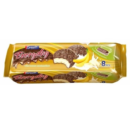 БИСКВИТИ ЕВРИДЕЙ БАНАН 240ГР.*12БР. СЕМЕЙНА ОПАКОВКА