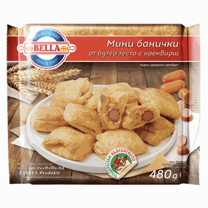 МИНИ БАНИЧКИ С КРЕНВИРШ 480ГР.*15БР.  БЕЛЛА