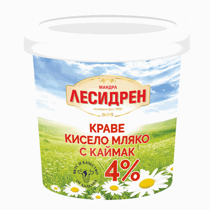 КРАВЕ КИСЕЛО МЛЯКО С КАЙМАК 990ГР.*6БР. ЛЕСИДРЕН /ПРЕВОДИ/