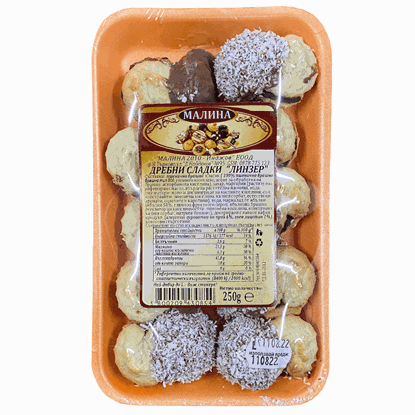 ДРЕБНИ СЛАДКИ ЛИНЗЕР 250ГР.*20БР. МАЛИНА /ПРЕВОДИ/