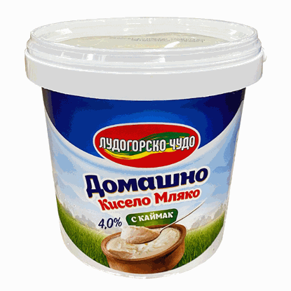 ДОМ.КИСЕЛО МЛЯКО С КАЙМАК 4% ЛУДОГОРСКО ЧУДО 1КГ.*6БР.