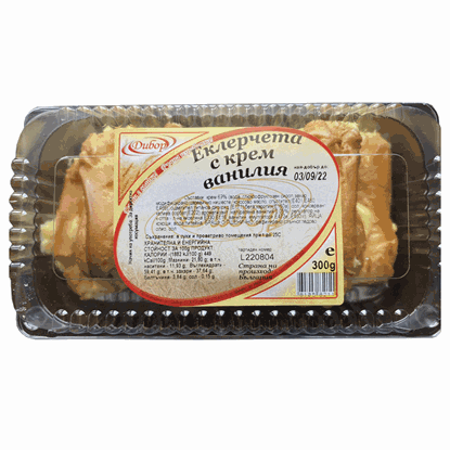 ЕКЛЕРЧЕТА С КРЕМ 300ГР*10БР. ДИБОР