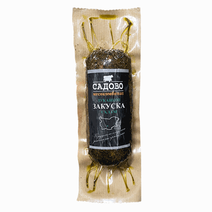 ЛУК.САЛАМ ЗАКУСКА 220ГР. ВАКУУМ МЕСОКОМБИНАТ САДОВО-ЦЕНА ЗА БР.