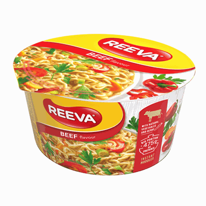 СПАГЕТИ REEVA /РОЛТОН/ С ТЕЛЕШКО 75ГР.*24БР. КУПА