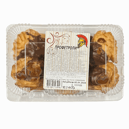 ПРОФЕТРОЛИ 240ГР.*12БР. СПАРТАК - ЦЕНА ЗА БР.