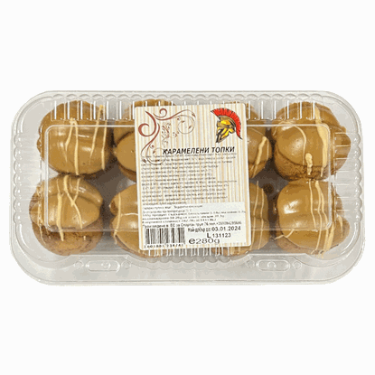 КАРАМЕЛЕНИ ТОПКИ 280ГР.*12БР. СПАРТАК - ЦЕНА ЗА БР.