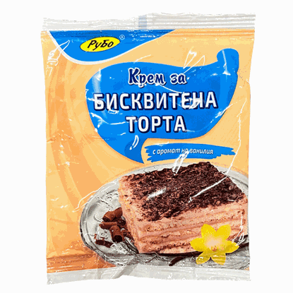 КРЕМ ЗА БИСКВИТЕНА ТОРТА ВАНИЛИЯ 60ГР.*10БР. РУБО
