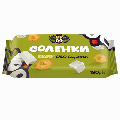 СОЛЕНКИ БРОО СЪС СИРЕНЕ 190ГР.*12БР.