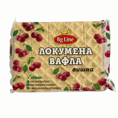 ЛОКУМЕНИ ВАФЛИ ВИШНА  200ГР.*10БР. БГ ЛАЙН