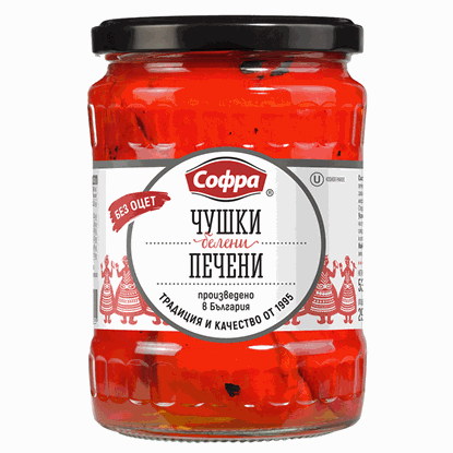 ПЕЧЕНИ ЧУШКИ БЕЗ ОЦЕТ 530ГР.*12БР. СОФРА