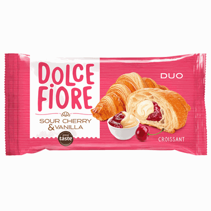 КРОАСАН DOLCE FIORE ВИШНА И ВАНИЛИЯ 70ГР.*24БР. ЕЛИТ-П
