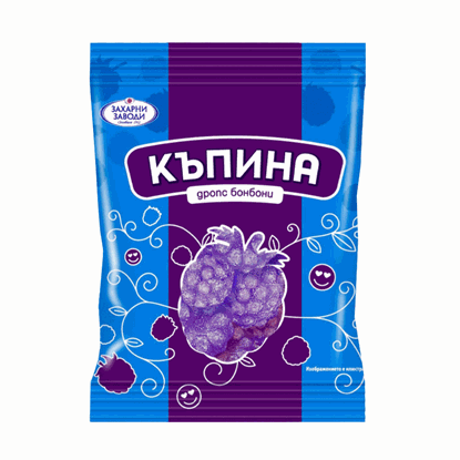 БОНБОНИ ДРОПС КЪПИНА 90ГР.*50БР. ЗАХАРНИ ЗАВОДИ