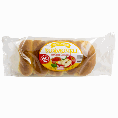 КИФЛИЧКИ С ЯБЪЛКОВ МАРМАЛАД 450ГР.*10БР.ГРАНД КОМЕРС