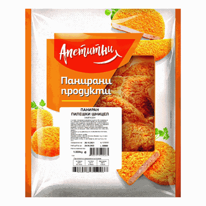 ПАНИРАН ПИЛЕШКИ ШНИЦЕЛ  1КГ.*6БР. АПЕТИТО САМИ-М-ЦЕНА ЗА ПАКЕТ