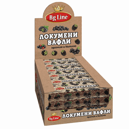 ЛОКУМЕНА ВАФЛА АРОНИЯ И КЪПИНА 30ГР.*24БР. БГ ЛАЙН - ЦЕНА ЗА КУТИЯ