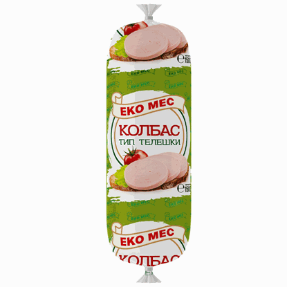 КОЛБАС ТИП ТЕЛЕШКИ 1,5КГ. ЕКО МЕС - ЦЕНА ЗА КГ.