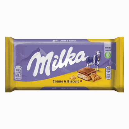 ШОКОЛАД МИЛКА 100ГР.*18БР. КРЕМ И БИСКВИТКА