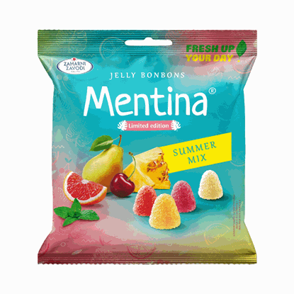 ЖЕЛИРАНИ БОНБОНИ МЕНТИНА 80ГР.*45БР. ЛЕТЕН МИКС